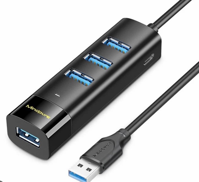 USB  2.0 3 port hub with Ethernet Mindpure